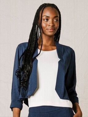 Nassau Cropped Blazer Navy Blue